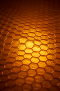 Golden intention - honeycomb pattern and warm golden light