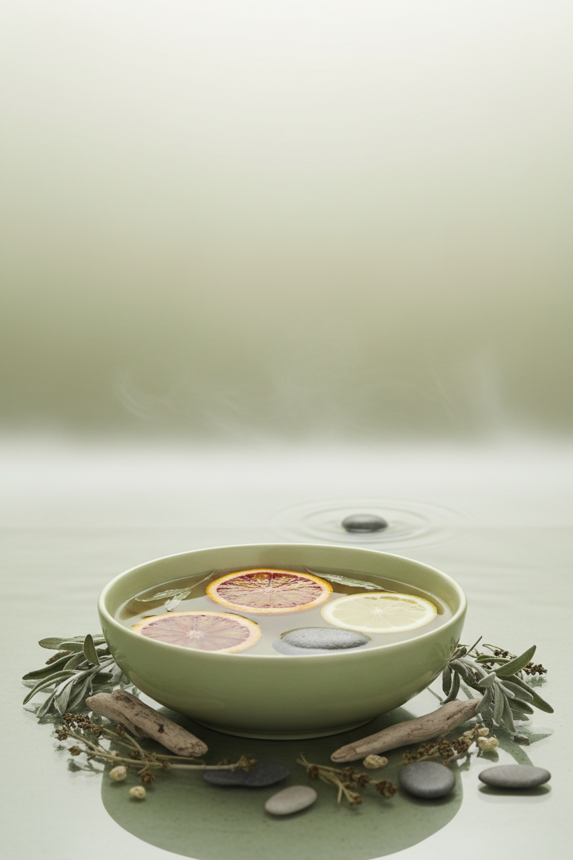 Still intention - calm sage and citrus, peaceful atmosphere